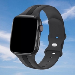 سوار سيليكون لساعة ابل واتش Double Colors Silicone Sports Apple Watch Band 44/45/46/49mm