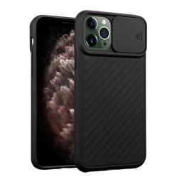 Shockproof Soft Silicone Case With Slide Camera Lens Protection For iPhone كفر سيليكون لأجهزة الآيفون