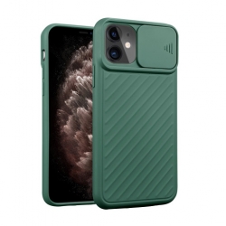 Shockproof Soft Silicone Case With Slide Camera Lens Protection For iPhone كفر سيليكون لأجهزة الآيفون