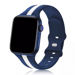 سوار سيليكون لساعة ابل واتش Double Colors Silicone Sports Apple Watch Band 38/40/41/42mm