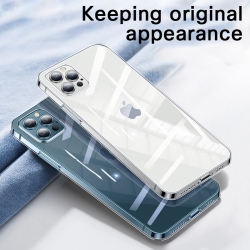 Ultra Thin Shockproof TPU Silicone Clear Case For iPhone كفر سيليكون شفاف لأجهزة الآيفون