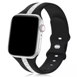 سوار سيليكون لساعة ابل واتش Double Colors Silicone Sports Apple Watch Band 44/45/46/49mm