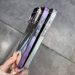 كفر هاتف لأجهزة الآيفون Gorgeous Mirror Phone Case with Colorful Frame and Camera Lens