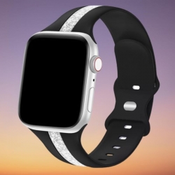 سوار سيليكون لساعة ابل واتش Double Colors Silicone Sports Apple Watch Band 44/45/46/49mm