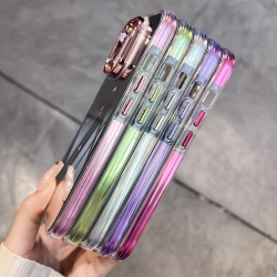 كفر هاتف لأجهزة الآيفون Gorgeous Mirror Phone Case with Colorful Frame and Camera Lens