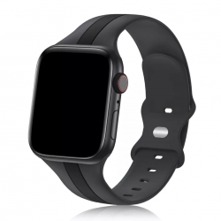 سوار سيليكون لساعة ابل واتش Double Colors Silicone Sports Apple Watch Band 38/40/41/42mm