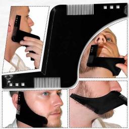 مشط و قالب تحديد اللحية للرجال Beard Shaping Template And Beard Comb 
