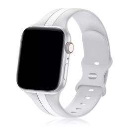 سوار سيليكون لساعة ابل واتش Double Colors Silicone Sports Apple Watch Band 44/45/46/49mm