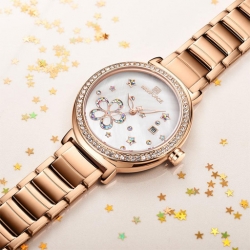 NF5016 Women’s Shiny Star Stainless Steel Elegant Women's Watch ساعة نسائية