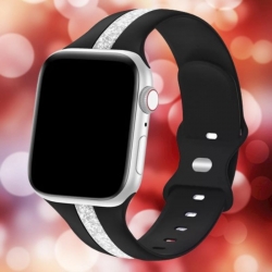 سوار سيليكون لساعة ابل واتش Double Colors Silicone Sports Apple Watch Band 38/40/41/42mm