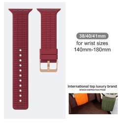 سوار سيليكون رياضي بتصميم جديد لساعة آبل Apple Watch New Design Silicone Band – 38/40/41/42mm