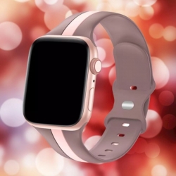 سوار سيليكون لساعة ابل واتش Double Colors Silicone Sports Apple Watch Band 44/45/46/49mm