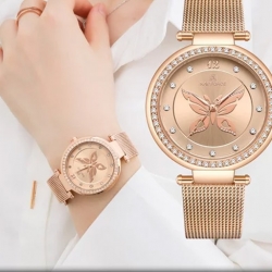 Nf 5018 Luxury Women's Watch With Mesh Band ساعة نسائية