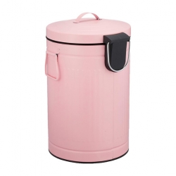 سلة مهملات كبيرة Pink Trash Can With Lid And Pedal 12L 