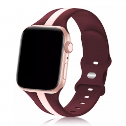 سوار سيليكون لساعة ابل واتش Double Colors Silicone Sports Apple Watch Band 38/40/41/42mm