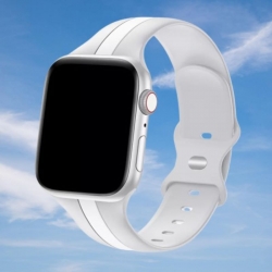 سوار سيليكون لساعة ابل واتش Double Colors Silicone Sports Apple Watch Band 44/45/46/49mm