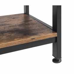 Wooden Tv Table with Shelves طاولة تلفاز خشبية