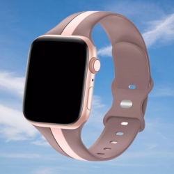 سوار سيليكون لساعة ابل واتش Double Colors Silicone Sports Apple Watch Band 38/40/41/42mm