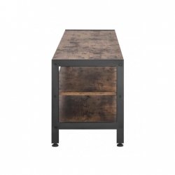 Wooden Tv Table with Shelves طاولة تلفاز خشبية