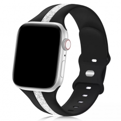 سوار سيليكون لساعة ابل واتش Double Colors Silicone Sports Apple Watch Band 38/40/41/42mm