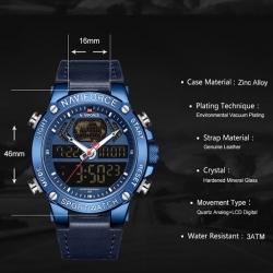 Luxury Sport Military Mens Wrist Watch Nf 9164 ساعة رجالية