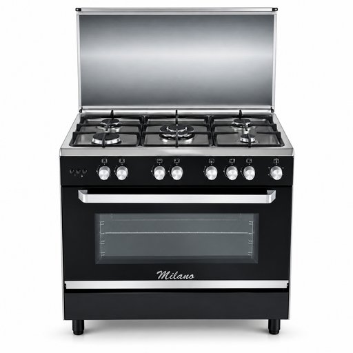 طباخ غاز ميلانو 5 شعلات مع فرن وشواية – إيطالي – موديل F99NC-M Milano 5-Burner Freestanding Gas Cooker with Oven & Grill – F99NC-M