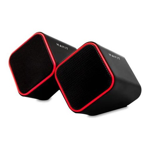 سماعات هافيت Havit HV-SK473 USB 2.0 للكمبيوتر – أسود وأحمر Havit HV-SK473 USB2.0 Speakers Black + Red