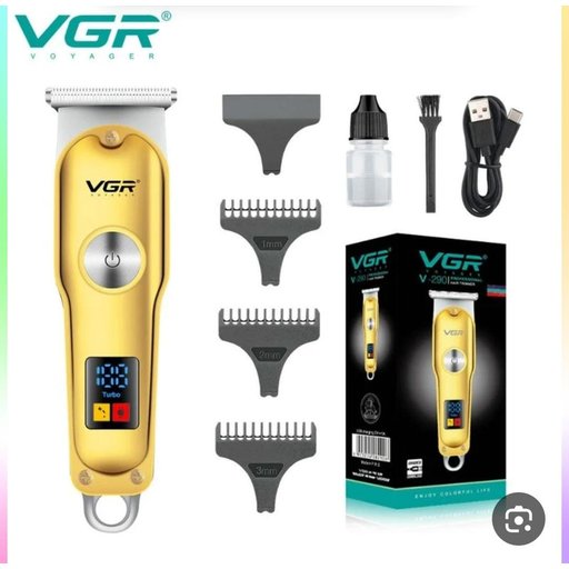 ماكينة حلاقة وتشذيب الشعر واللحية الاحترافية VGR V-290 (ذهبي) VGR Voyager V-290 Professional Hair Trimmer (Gold)