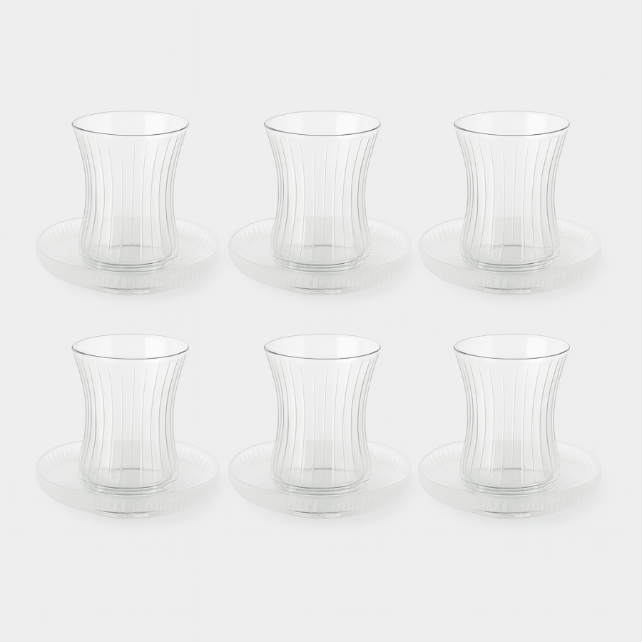 سيت استكان شاي 6 قطعه Turkish Tea Glass Set – 6 pcs