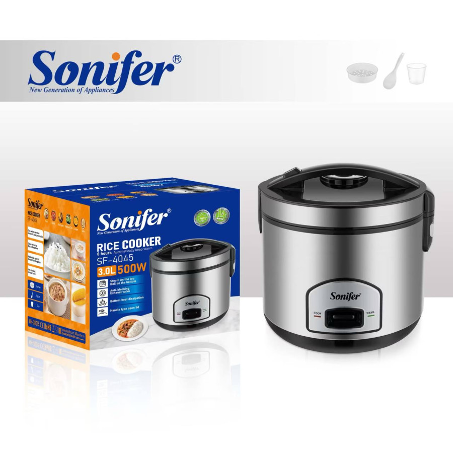 قدر رز كهربائي سونيفر 3 لتر Sonifer Rice Cooker 3.0L Sonifer 3.0L Rice Cooker