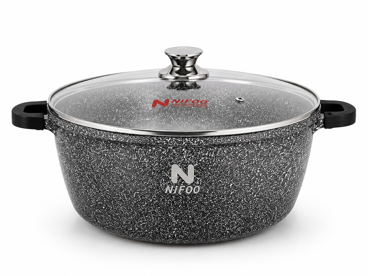 قدر نايفو كرانيت زيتي 40 سم NIFOO Granite Casserole Pot 40 cm NIFOO Olive Granite Casserole Pot 40 cm