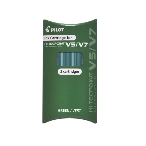 بايلوت حبر قلم سوفت لون أخضر (72 حامل × 12 مجموعة) BXS-IC-G-S3 Pilot Soft Pen Refill Green 72 Stands 12 Sets BXS-IC-G-S3