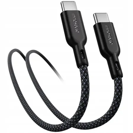 كابل شحن سريع USB-C من إننوستايل، طول 1.5 متر – أسود Innostyle Usb-C Fast Charging Cable 1.5m Black