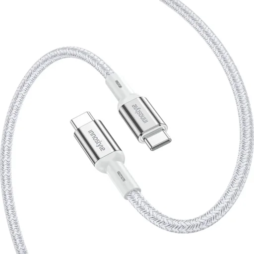 كابل شحن سريع USB-C من إننوستايل، طول 2 متر – أبيض Innostyle Usb-C Fast Charging Cable 2m White