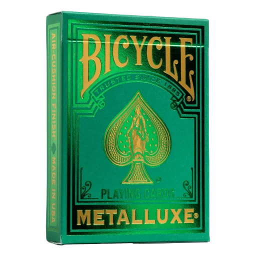 أوراق لعب بايسكل ميتاللوكس باللون الأخضر Playing Cards: Bicycle - Metalluxe Green