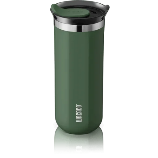 كوب واكاكو أوكتاروما جراندي العازل للحرارة (تفريغ هواء) - سعة 435 مل باللون الأخضر Wacaco OCTAROMA GRANDE Vacuum Insulated Mug / 435ML Green