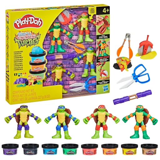 هاسبرو بلاي-دو مجموعة لعب إبداعات كوابونجا سلاحف النينجا Hasbro Play-Doh Teenage Mutant Ninja Turtles Cowabunga Creations Playset