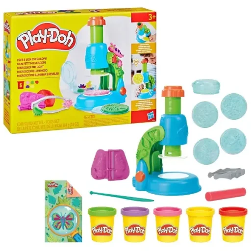 هاسبرو بلاي-دو مجموعة لعب مجهر لايت آند لوك Hasbro Play-Doh Light and Look Microscope Playset