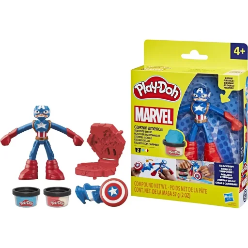 هاسبرو بلاي-دوه مارفل كابتن أمريكا مجموعة لعب ستامبينغ شيلد Hasbro Play-Doh Marvel Captain America Stamping Shield Playset