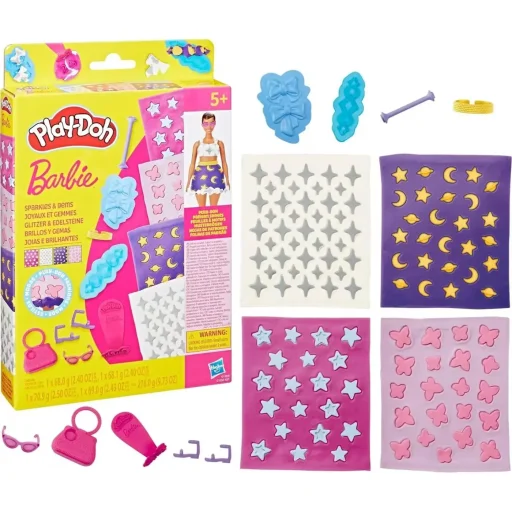 هاسبرو بلاي-دوه باربي مجموعة لعب سباركلز أند جيمز Hasbro Play-Doh Barbie Sparkles and Gems Playset