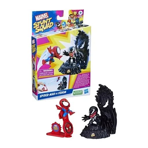 هاسبرو مارفل ستانت سكواد مجموعة مجسمات سبايدر مان ضد فينوم Hasbro Marvel Stunt Squad Spider-Man vs. Venom Figure Set