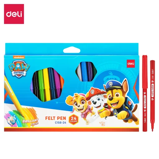Deli C158-24 Nickelodeon Paw Patrol Felt Pen 24 Colors