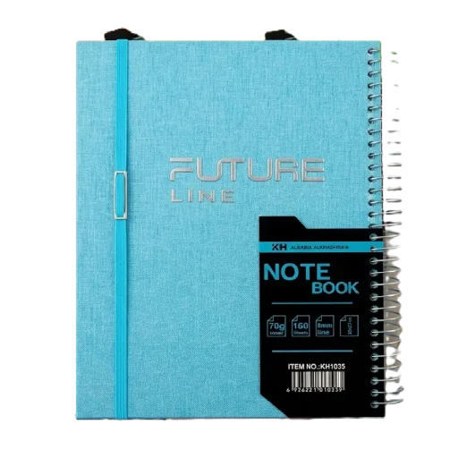 ديلي دفتر فيوتشر لاين KH1035 160 ورقة A4 - الرابية 20*27 سم Deli Future Line KH1035 Notebook 160 A4 Sheets - Al Rabia 20*27CM