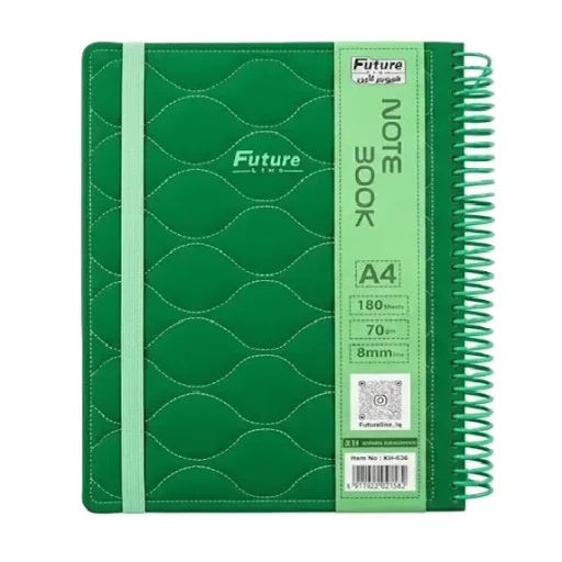ديلي دفتر فيوتشر لاين KH-636 180 ورقة A4 - الرابية 20*27 سم Deli Future Line KH-636 Notebook 180 A4 Sheets - Al Rabia 20*27CM