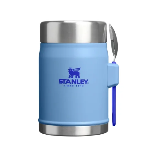 ستانلي حافظة طعام كلاسيك ليجندري + سبورك 0.4 لتر / 14 أونصة – سماء زرقاء Stanley Classic Legendary Food Jar + Spork 0.4L / 14oz – Blue Sky