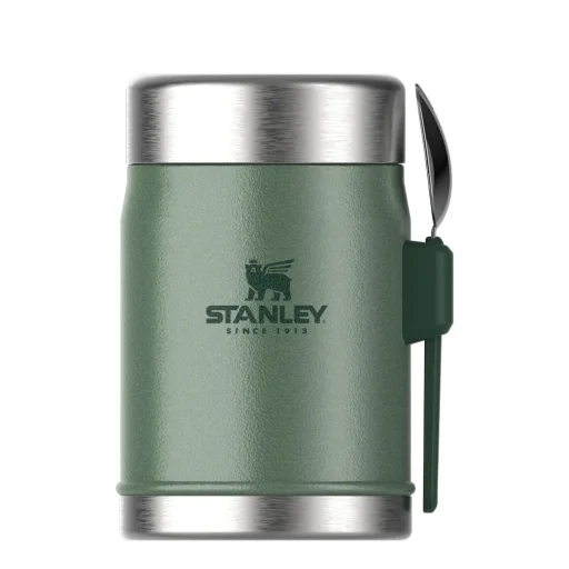 ستانلي حافظة طعام كلاسيك ليجنداري + سبورك 0.4 لتر / 14 أونصة – أخضر هامرتون Stanley Classic Legendary Food Jar + Spork 0.4L / 14oz – Hammertone Green