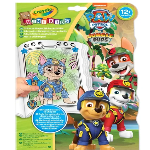 Crayola – كتاب نشاطات الألوان والأشكال لشخصيات Paw Patrol Crayola - Paw Patrol Colour & Shapes Activity Book