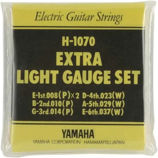 ياماها أوتار غيتار كهربائي – سماكة خفيفة جدًا (Extra Light) Yamaha Electric Guitar Strings - Extra Light Gauge