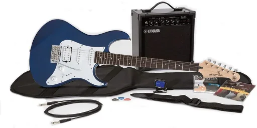 ياماها جيغ ميكر حزمة غيتار كهربائي – أزرق معدني Yamaha Gigmaker Electric Guitar Pack – Metallic Blue