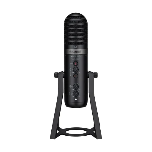 ياماها ميكروفون USB صوتي مع بث مباشر ودعم Loopback – أسود Yamaha Streaming Loopback Audio USB Microphone Black